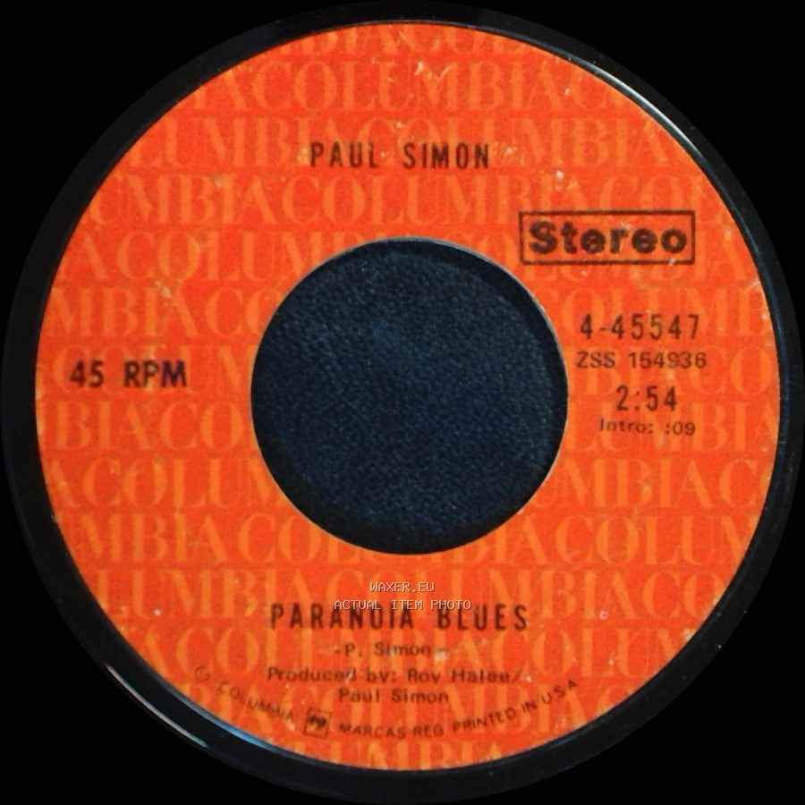 Paul Simon - Mother And Child Reunion / Paranoia Blues side B