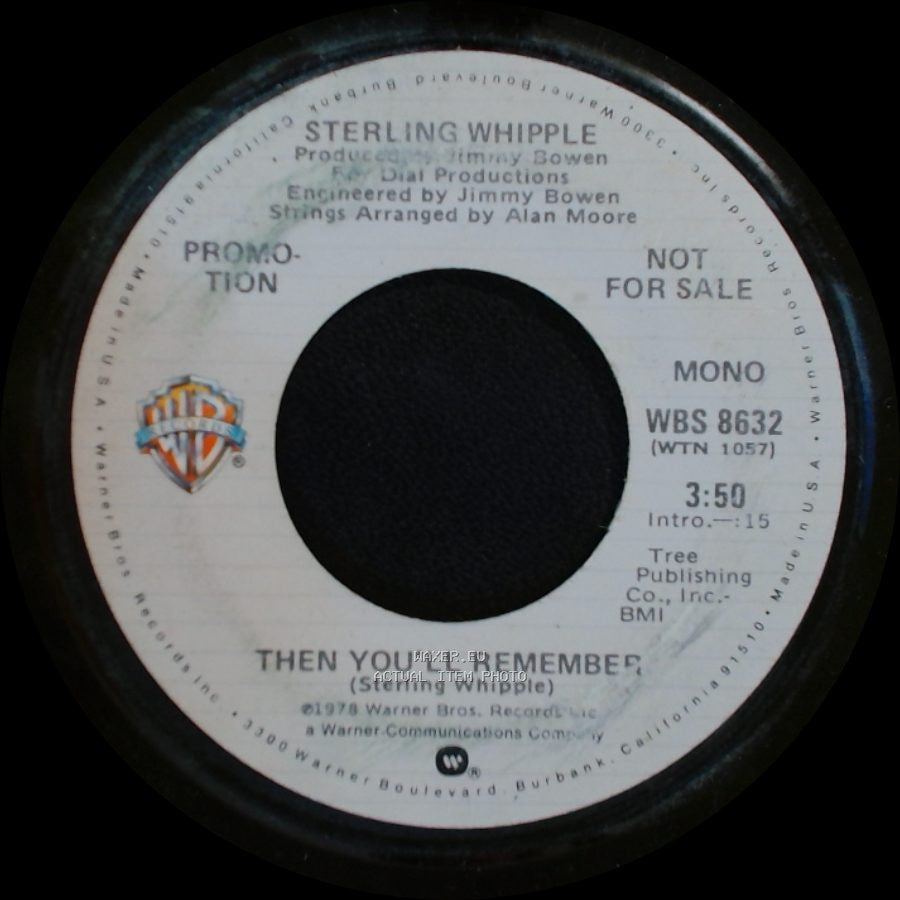 Sterling Whipple - Then You'll Remember / Then You'll Remember side A