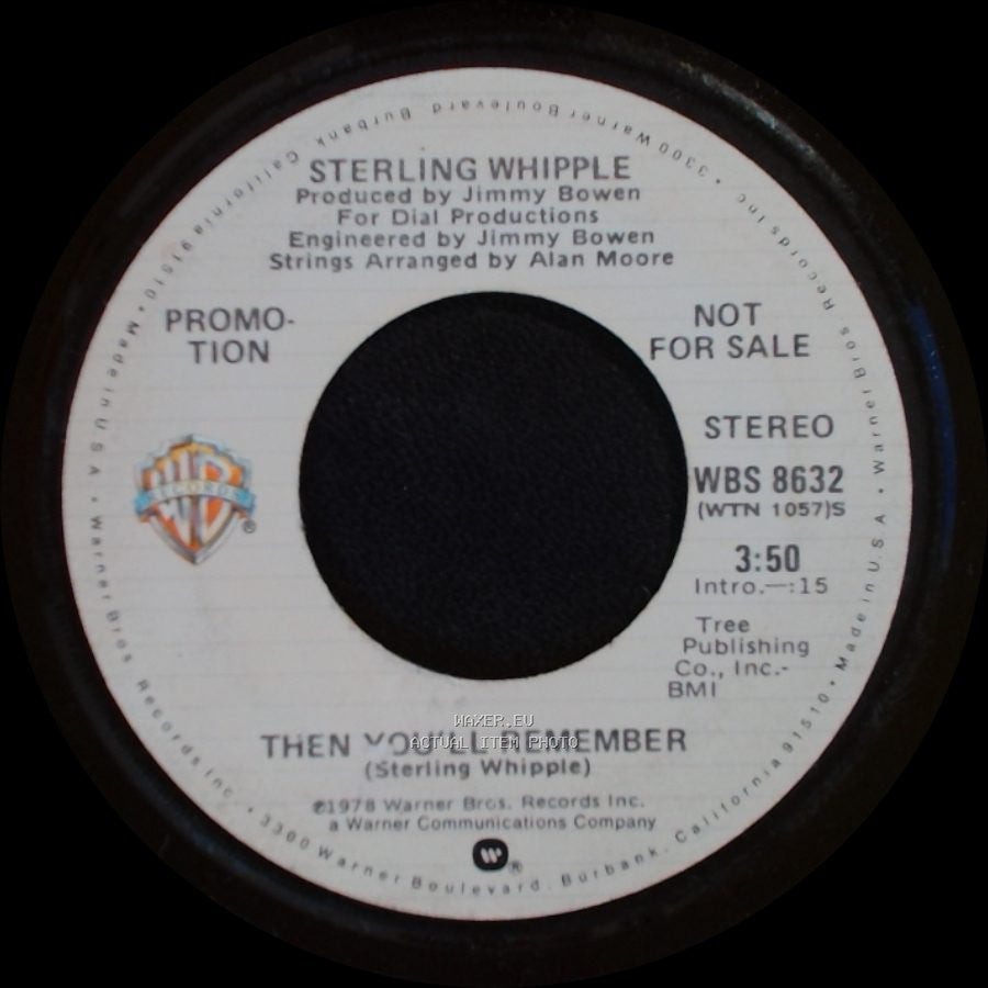 Sterling Whipple - Then You'll Remember / Then You'll Remember side B