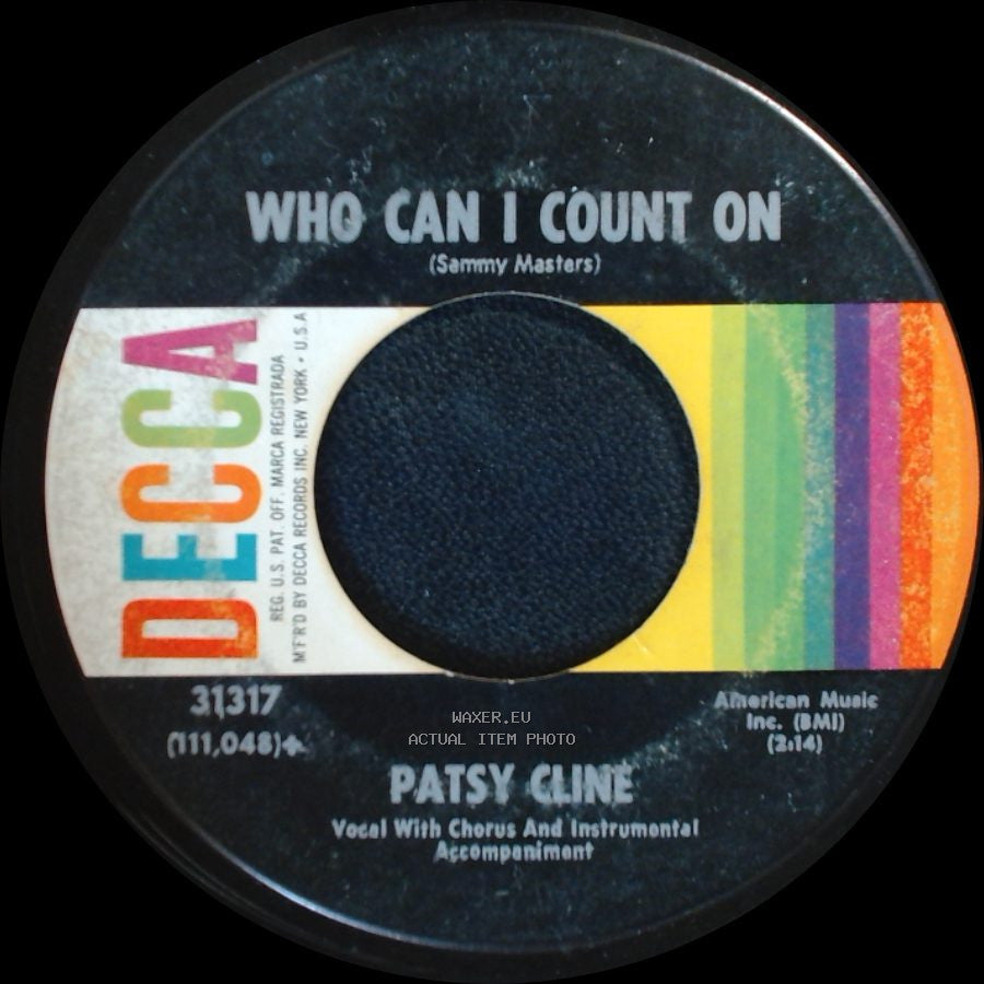Patsy Cline - Crazy / Who Can I Count On side B