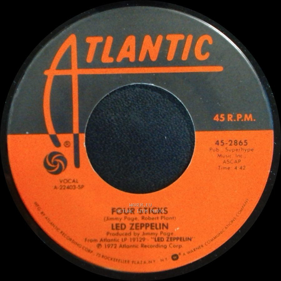 Led Zeppelin - Four Sticks / Rock And Roll side A