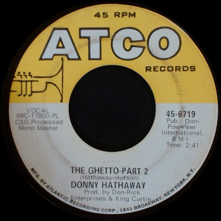 Donny Hathaway - The Ghetto-Part 2 / The Ghetto-Part 1 side A