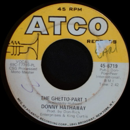 Donny Hathaway - The Ghetto-Part 2 / The Ghetto-Part 1 side B