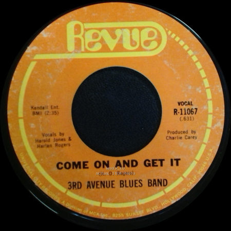 3Rd Avenue Blues Band - Rose Garden / Come On And Get It side B