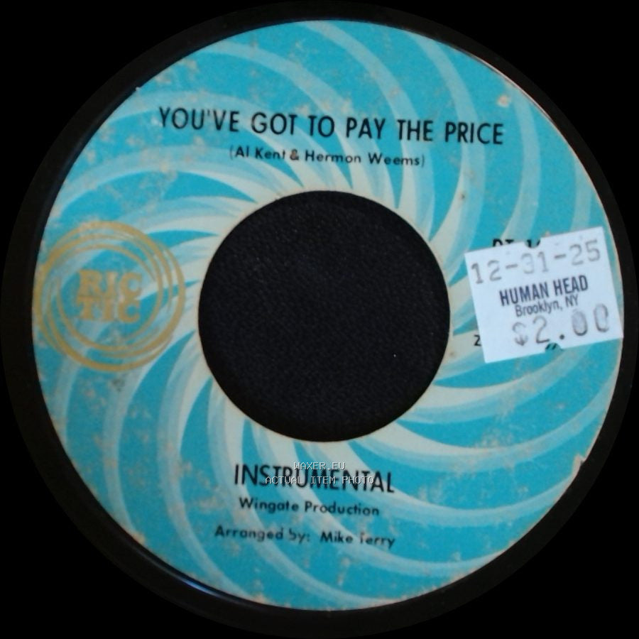Al Kent - You've Got To Pay The Price / Where Do I Go From Here side A