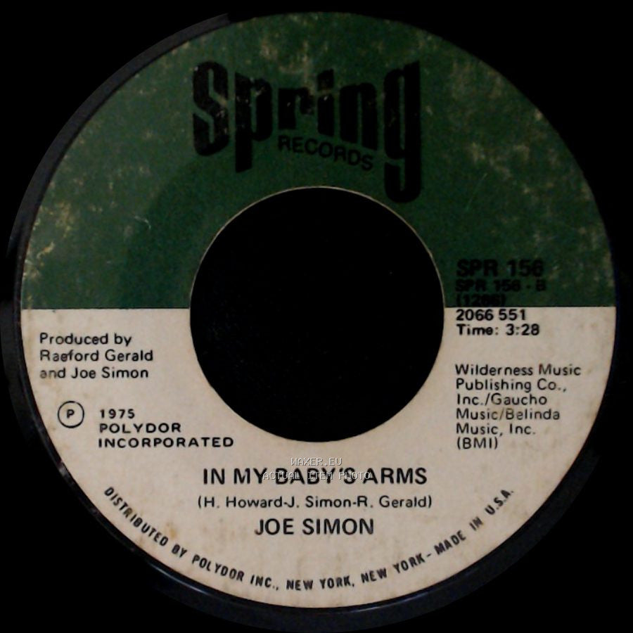Joe Simon - In My Baby's Arms / Get Down, Get Down (Get On The Floor) side A