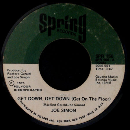 Joe Simon - In My Baby's Arms / Get Down, Get Down (Get On The Floor) side B