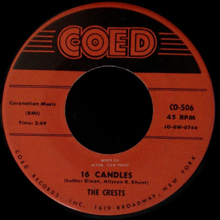 The Crests - Beside You / 16 Candles side B