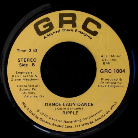 Ripple - Dance Lady Dance / I Don't Know What It Is, But It Sure Is Funky side A