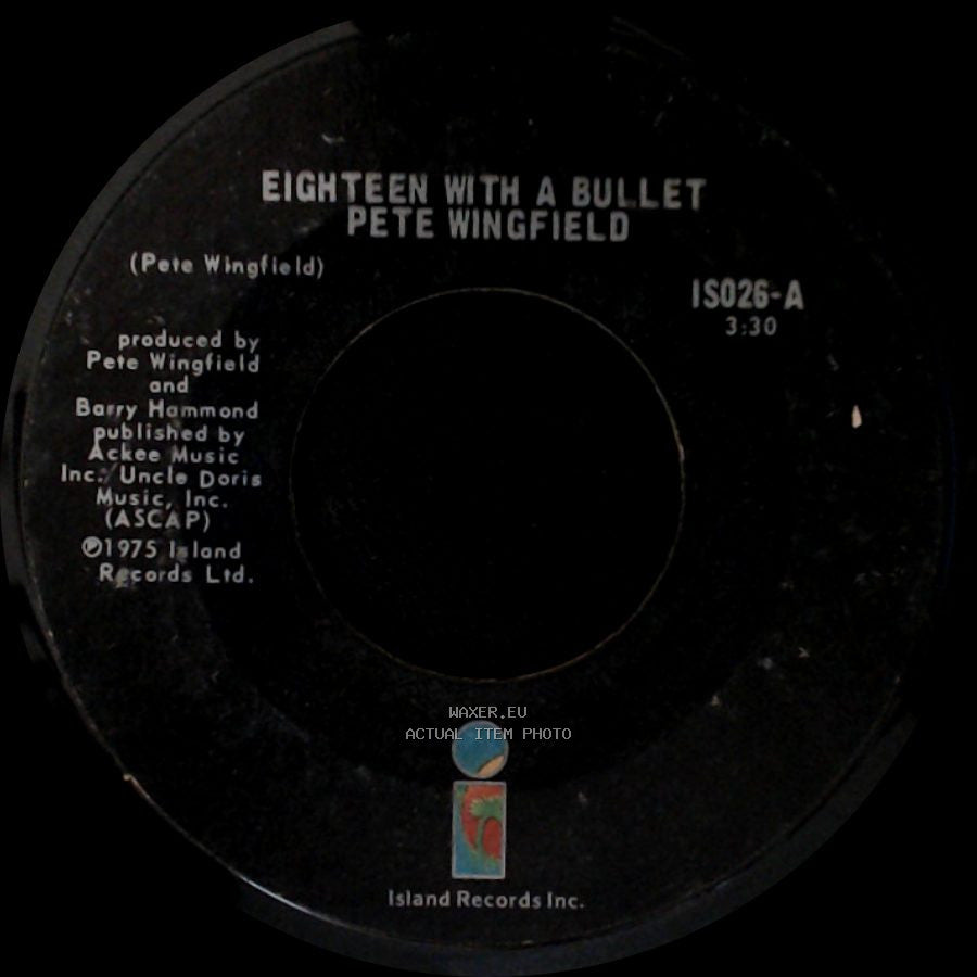 Pete Wingfield - Eighteen With A Bullet / Shadow Of A Doubt side A