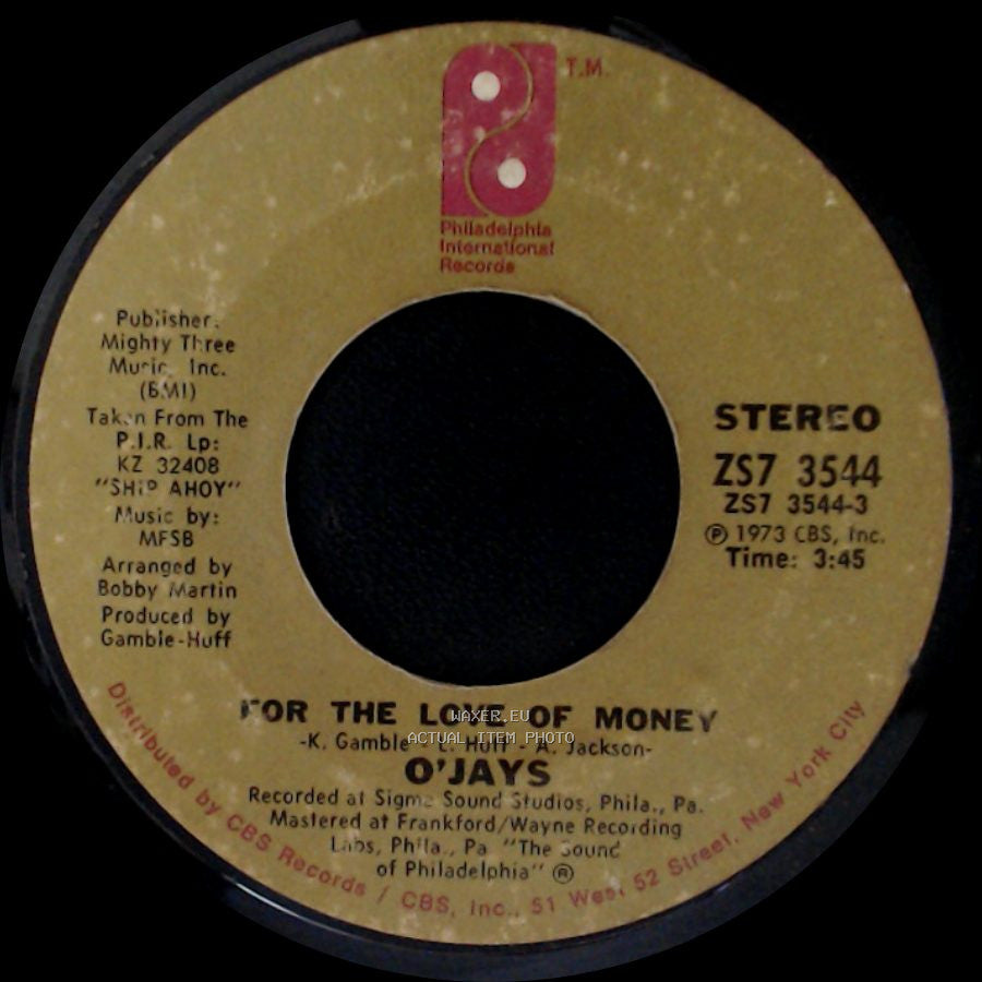 O'jays - For The Love Of Money / People Keep Tellin' Me side A