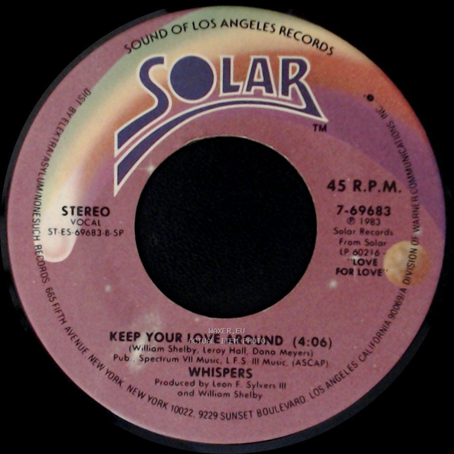 Whispers - Contagious / Keep Your Love Around side B