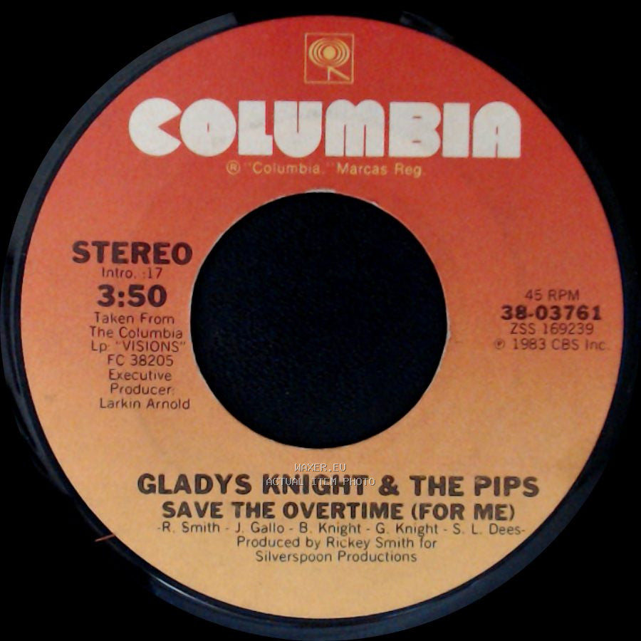Gladys Knight & The Pips - Save The Overtime (For Me) / Ain't No Greater Love side A