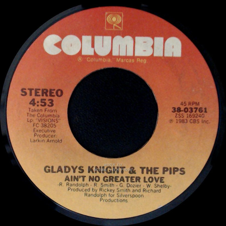 Gladys Knight & The Pips - Save The Overtime (For Me) / Ain't No Greater Love side B
