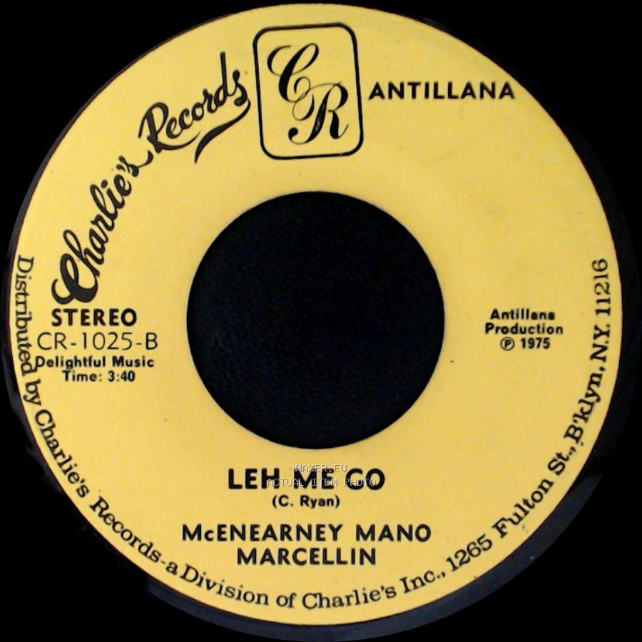Mcenearney Mano Marcellin - Leh Me Go / Do Dem Back side A
