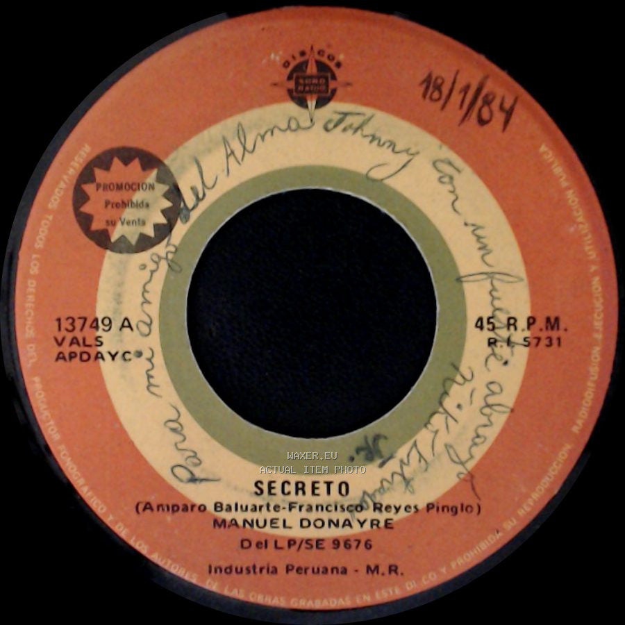 Manuel Donayre - Negro Carbon / Secreto side B