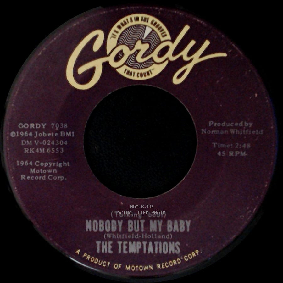 The Temptations - My Girl / (Talking 'bout) Nobody But My Baby side B