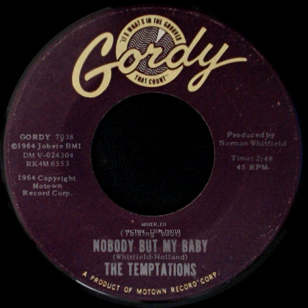 The Temptations - My Girl / (Talking 'bout) Nobody But My Baby side B