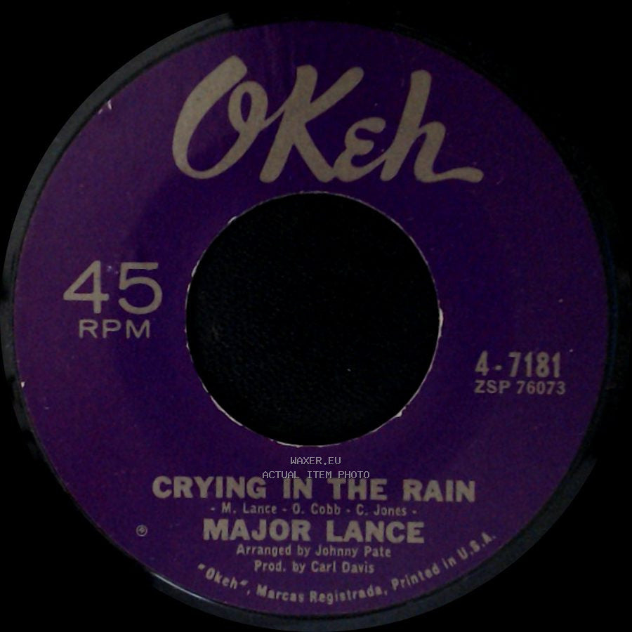 Major Lance - Crying In The Rain / Hey Little Girl side A