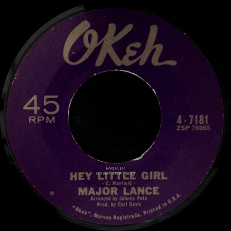 Major Lance - Crying In The Rain / Hey Little Girl side B