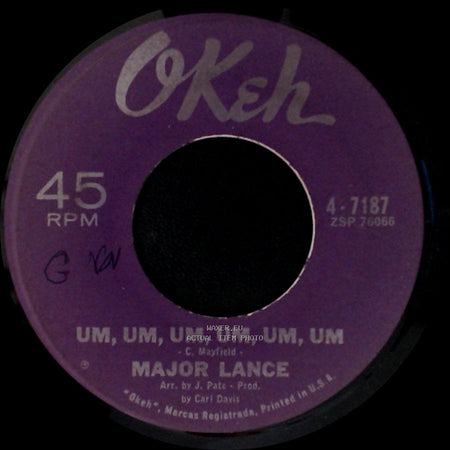 Major Lance - Um, Um, Um, Um, Um, Um / Sweet Music side A