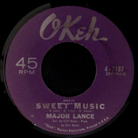 Major Lance - Um, Um, Um, Um, Um, Um / Sweet Music side B