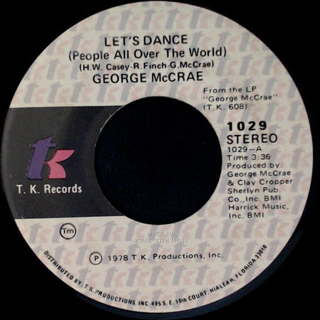 George Mccrae - Let George Do It / Let's Dance (People All Over The World) side B