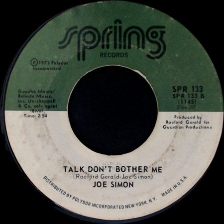 Joe Simon - Talk Don't Bother Me / Step By Step side A