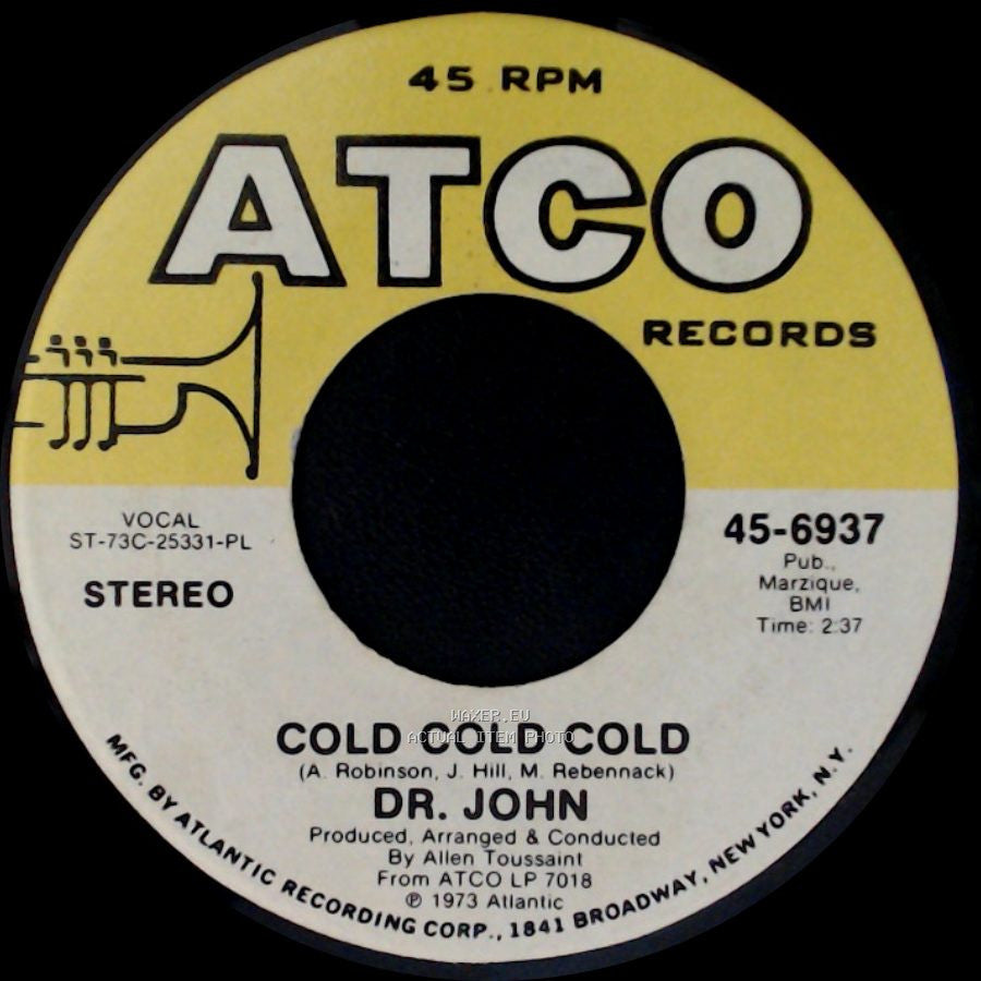 Dr. John - Cold Cold Cold / Such A Night side A