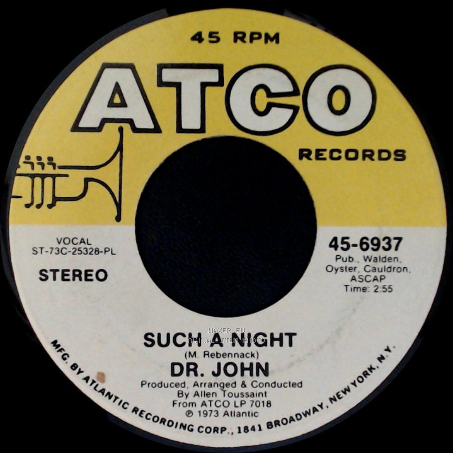 Dr. John - Cold Cold Cold / Such A Night side B
