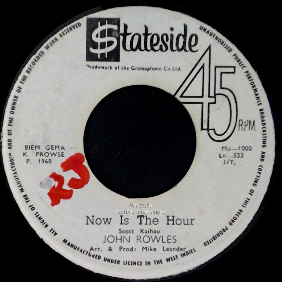 John Rowles - Now Is The Hour / If I Only Had Time side A