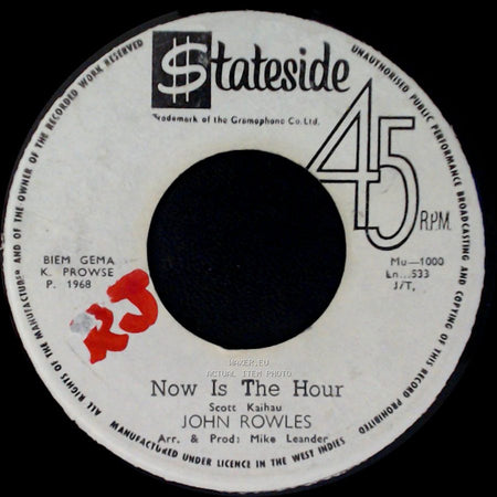 John Rowles - Now Is The Hour / If I Only Had Time side A