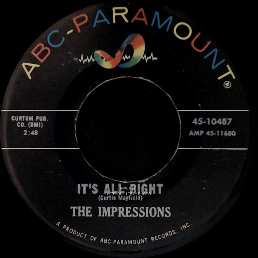 The Impressions - It's All Right / You'll Want Me Back side A