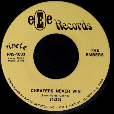 The Embers - Cheaters Never Win / Embers Beach Medley side A