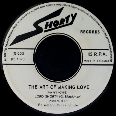 Lord Shorty - The Art Of Making Love Part-Two / The Art Of Making Love side B