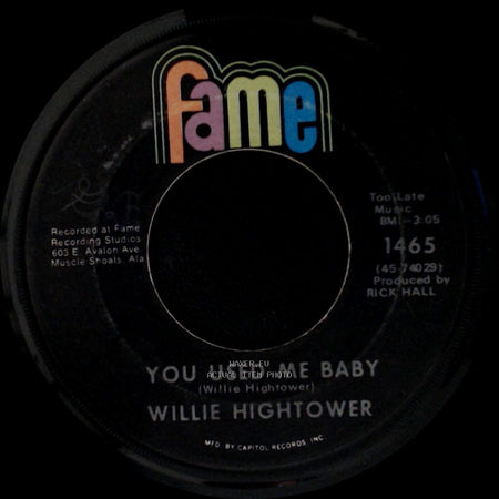 Willie Hightower - You Used Me Baby / Walk A Mile In My Shoes side A