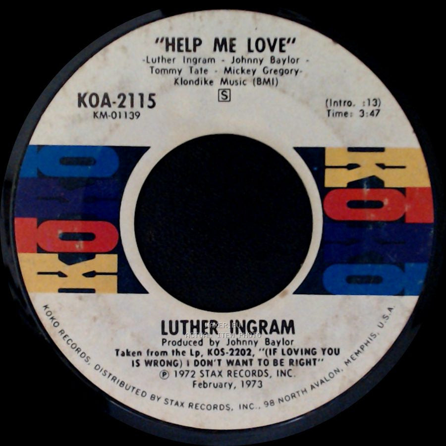 Luther Ingram - Help Me Love / Always side A