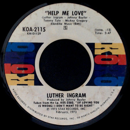 Luther Ingram - Help Me Love / Always side A