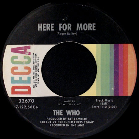 The Who - The Seeker / Here For More side B