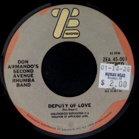 Don Armando's Second Avenue Rhumba Band - I'm An Indian, Too / Deputy Of Love side B