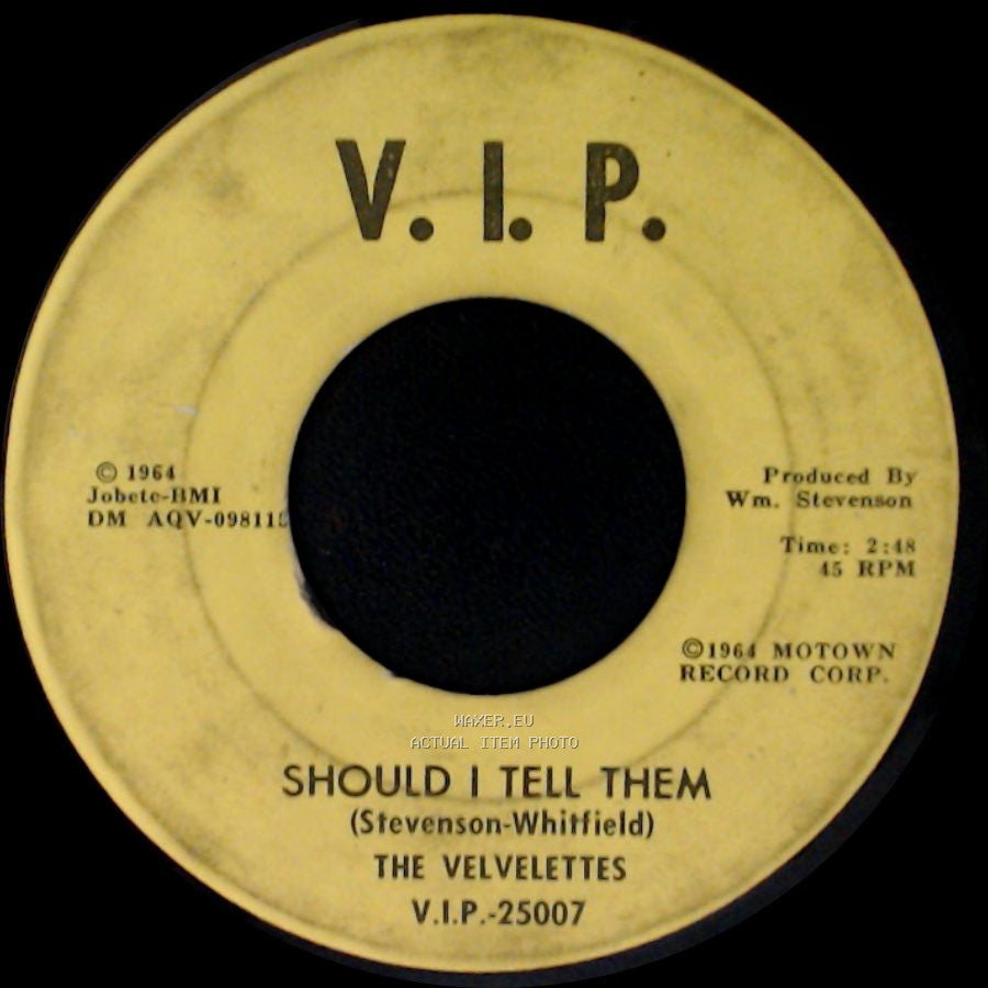 The Velvelettes - Needle In A Haystack / Should I Tell Them side B
