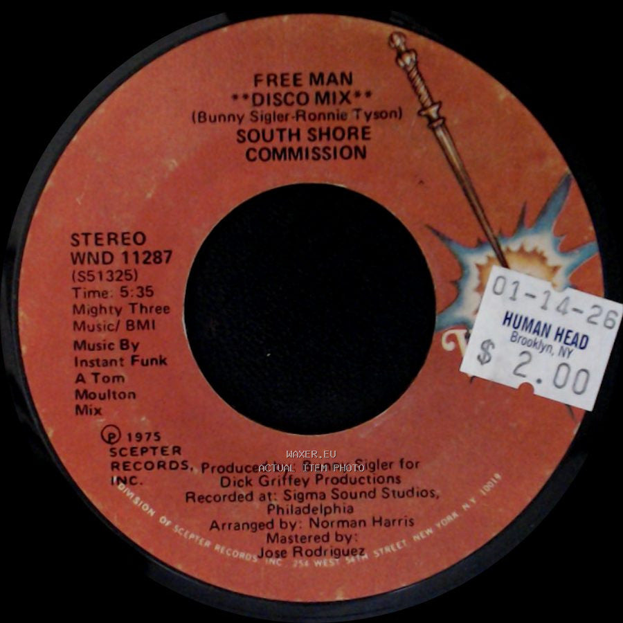 South Shore Commission - Free Man / Free Man "Disco Mix" side B
