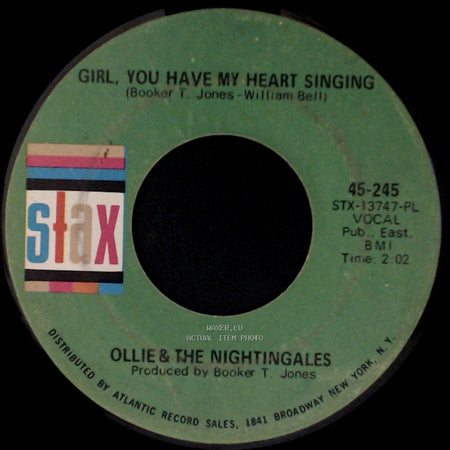 Ollie & The Nightingales - I Got A Sure Thing / Girl, You Have My Heart Singing side B