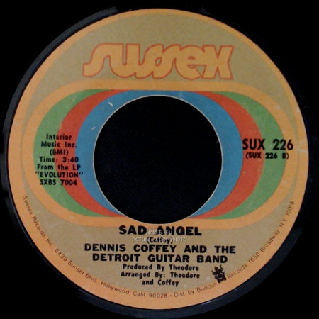 Dennis Coffey And The Detroit Guitar Band - Scorpio / Sad Angel side B
