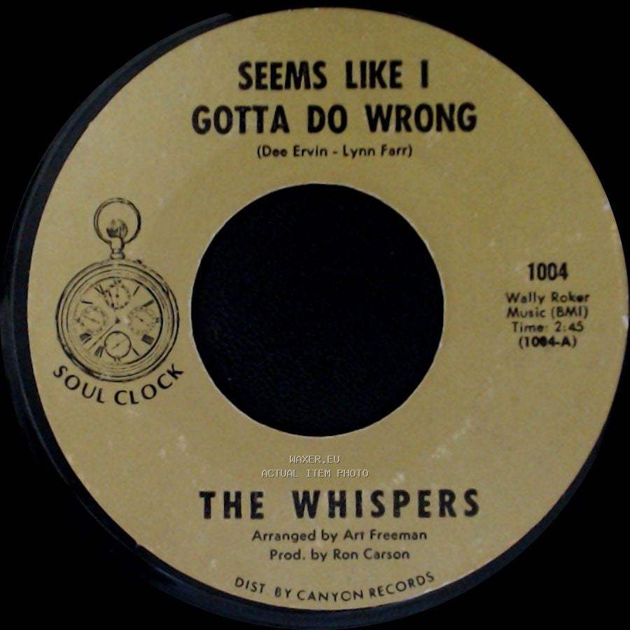 The Whispers - Needle In A Haystack / Seems Like I Gotta Do Wrong side B