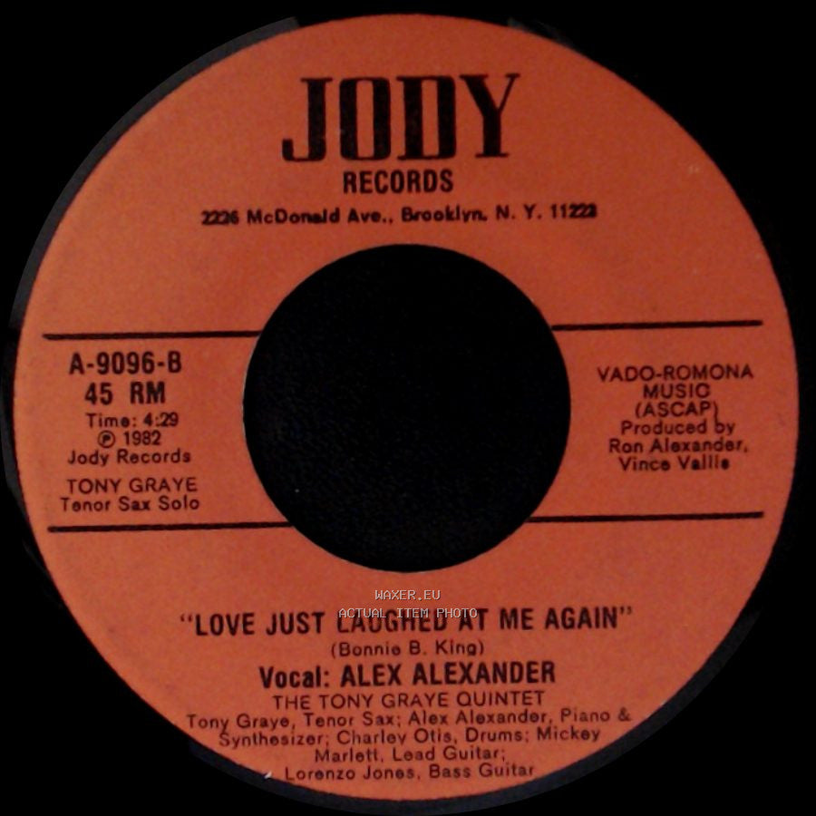Alex Alexander-Linda Perkins / Alex Alexander - Woman (And Man) Of Destiny / Love Just Laughed At Me Again side B