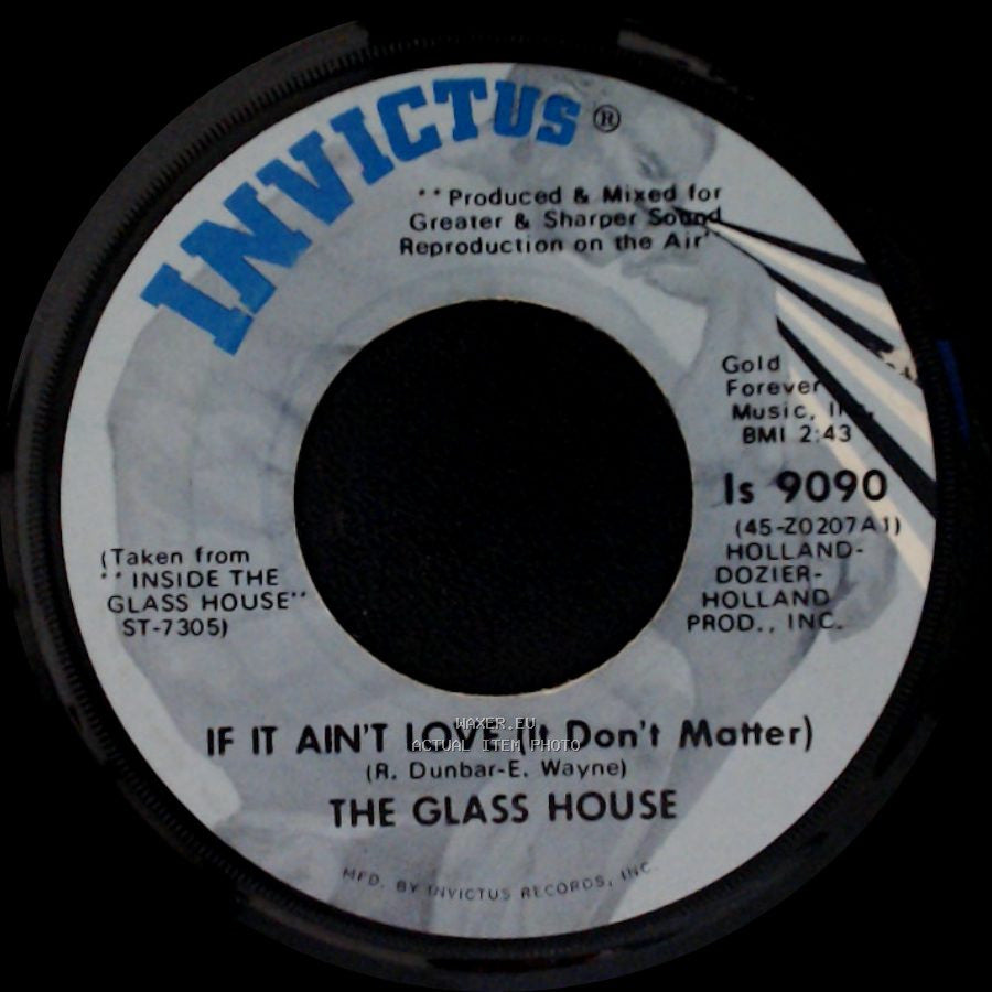 The Glass House - Touch Me Jesus / If It Ain't Love (It Don't Matter) side B