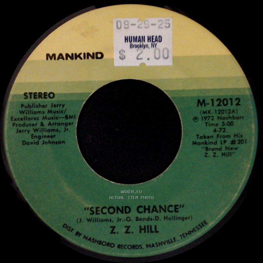 Z. Z. Hill - I Think I'd Do It / Second Chance side B