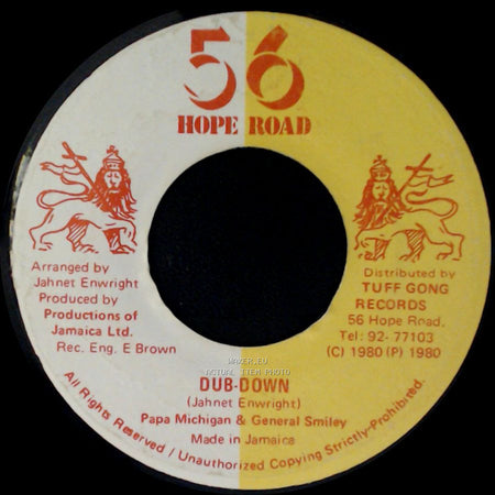 Papa Michigan & General Smiley - Dub-Down / One Love Jam Down side A