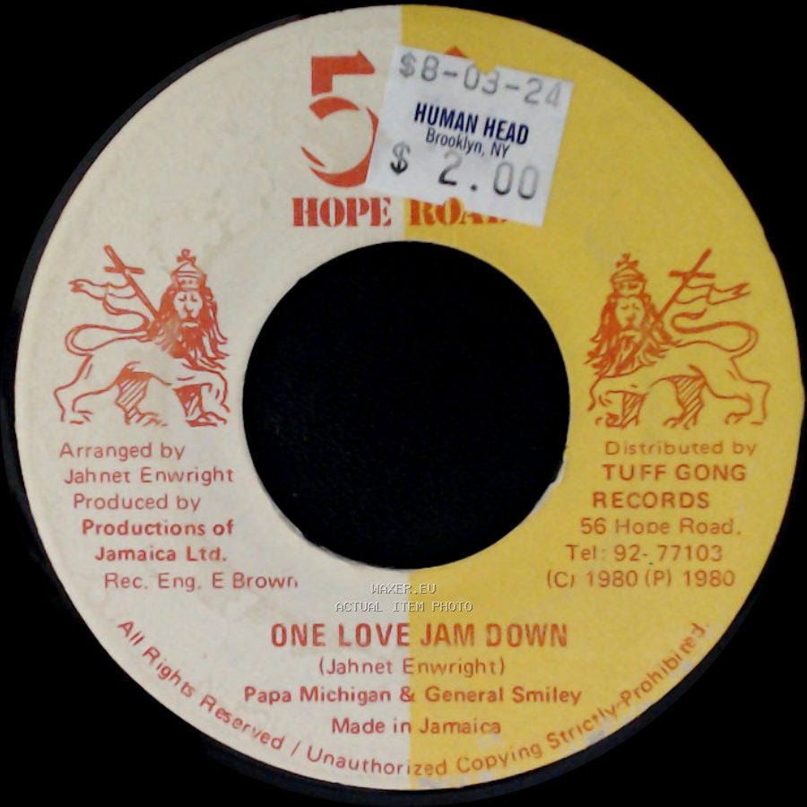 Papa Michigan & General Smiley - Dub-Down / One Love Jam Down side B